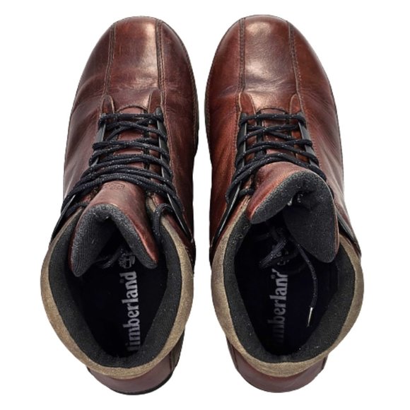 Timberland Mens Euro Dub 85152 Brown Leather Lace Up Hiking Boot Shoes Sz 12 - Picture 7 of 11